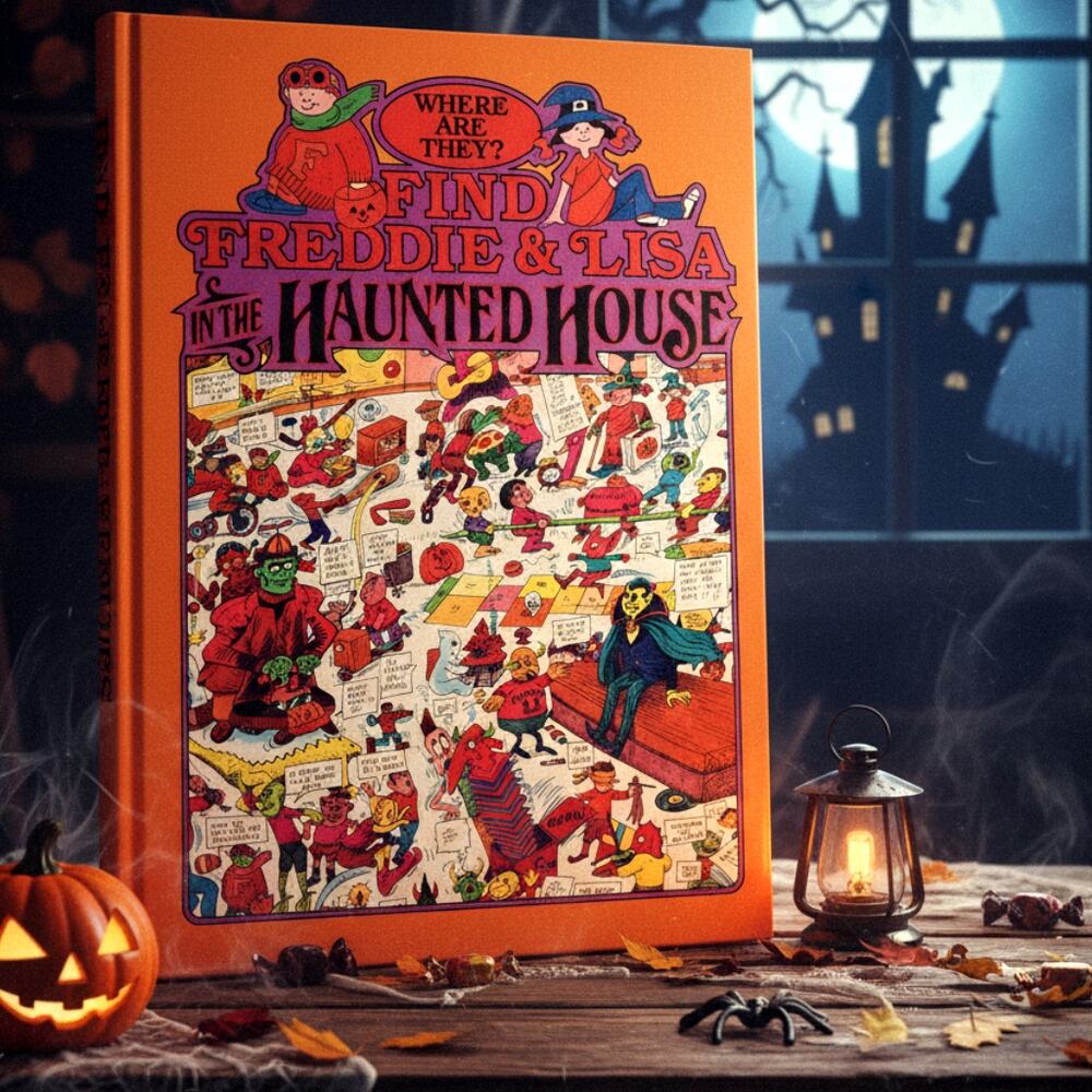 Find Freddie & Lisa in the Haunted House | Vintage 1991 Halloween Search Book